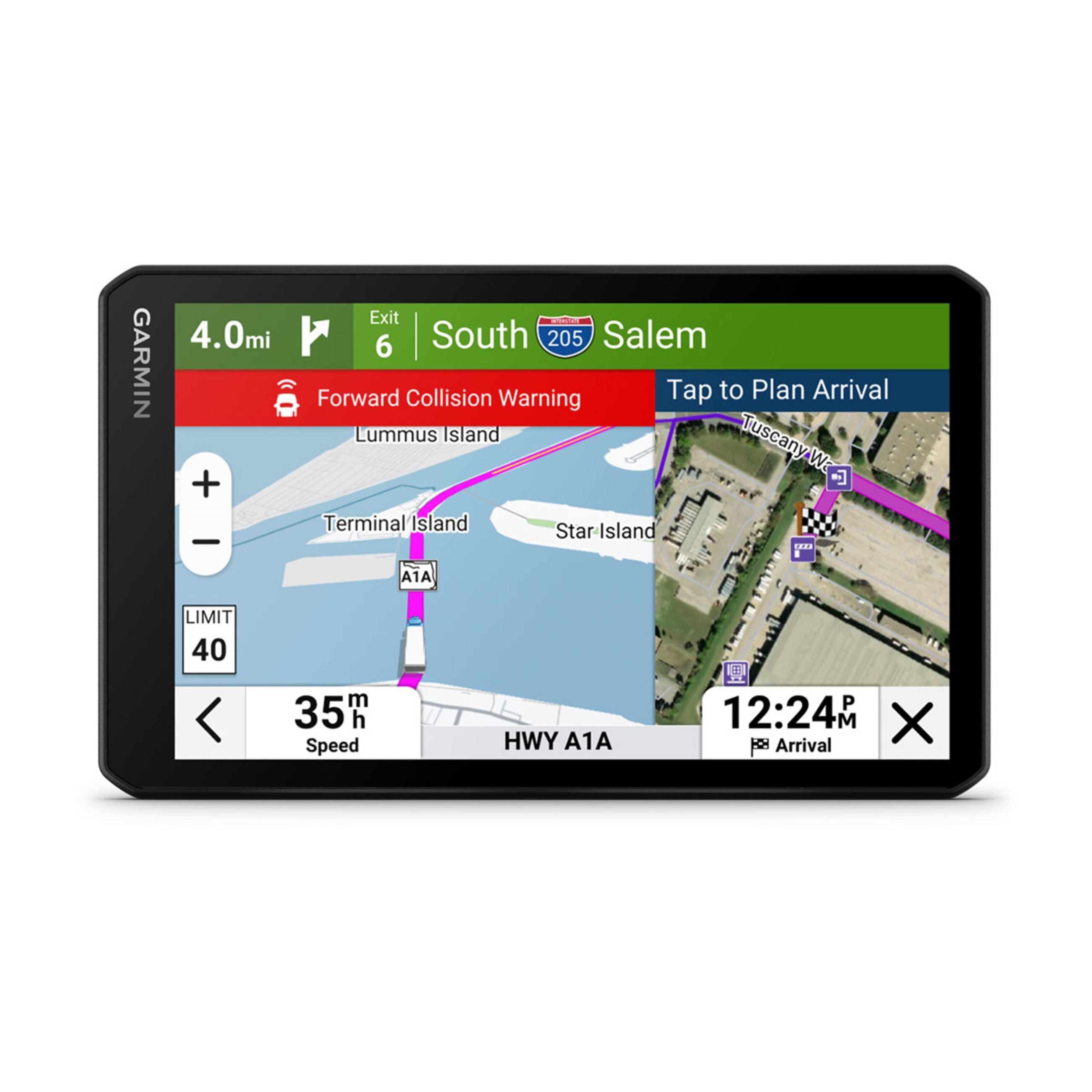 DēZl Otr720 - 7" Gps Truck Navigator With Built-In Dash Cam