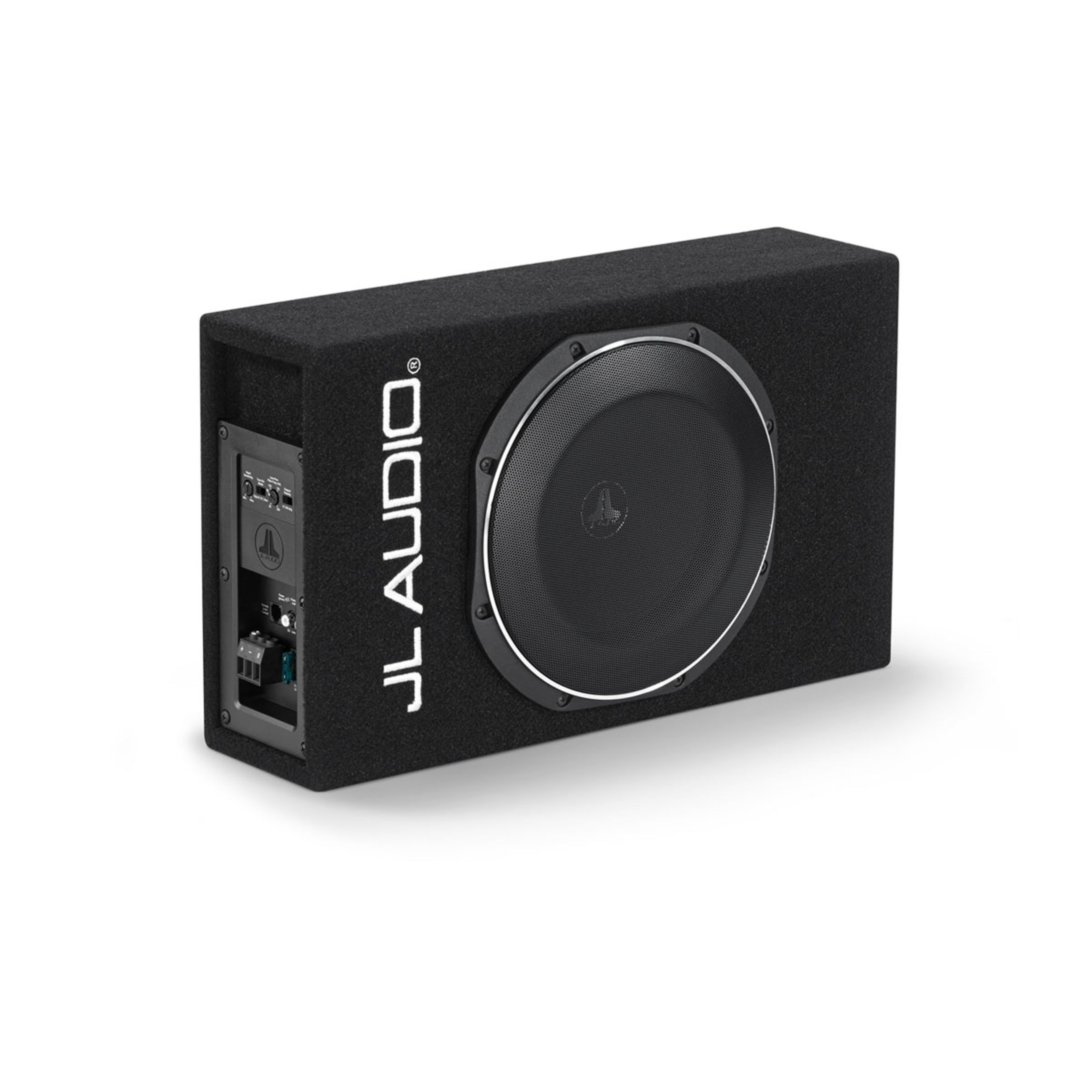 Jl Audio Powerwedge+ Tw1 Amplified Enclosed Car Subwoofer - Single 10" Tw1 Subwoofer And Built-In Amplifier (Acs110Lg-Tw1)