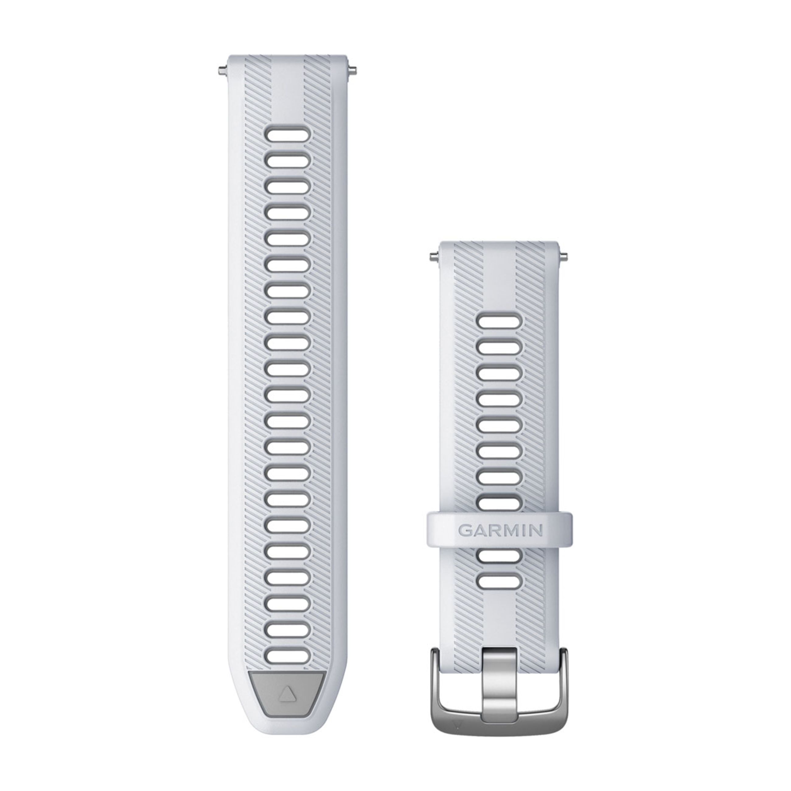 Forerunner Watch Bands (22 Mm) - Whitestone/Powder Gray With Silver Hardware